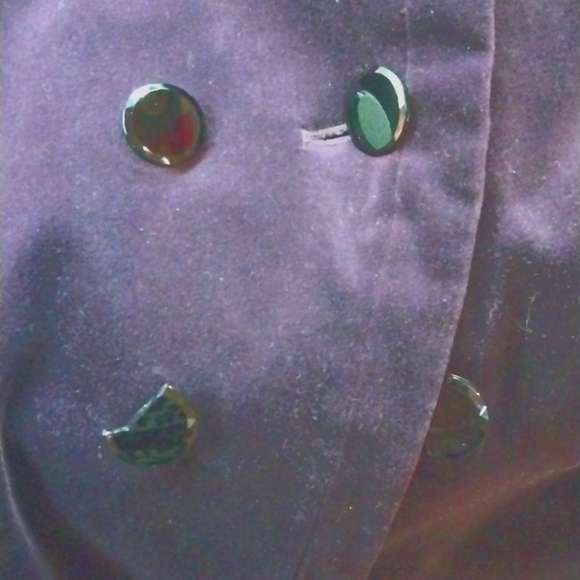 FAÇONNABLE Vintage deep purple Velvet Blazer size 12 - Picture 16 of 16